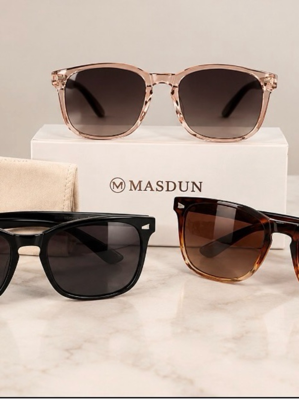 Women’s Sunglasses - Rose, Black & Tortoise Frame Set
